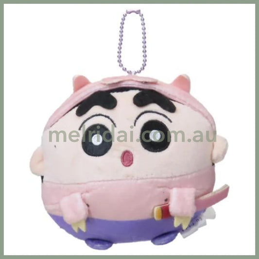 Crayon Shin-Chan | Face-Shaped Zipper Mascot Keychain With Carabiner H90 X W130 D60Mm