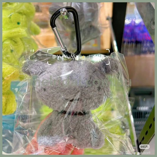 Crayon Shin-chan | Mascot Holder Plush Keychain Bag Charm with Carabiner (Colorful Shiro - Gray / Grey)