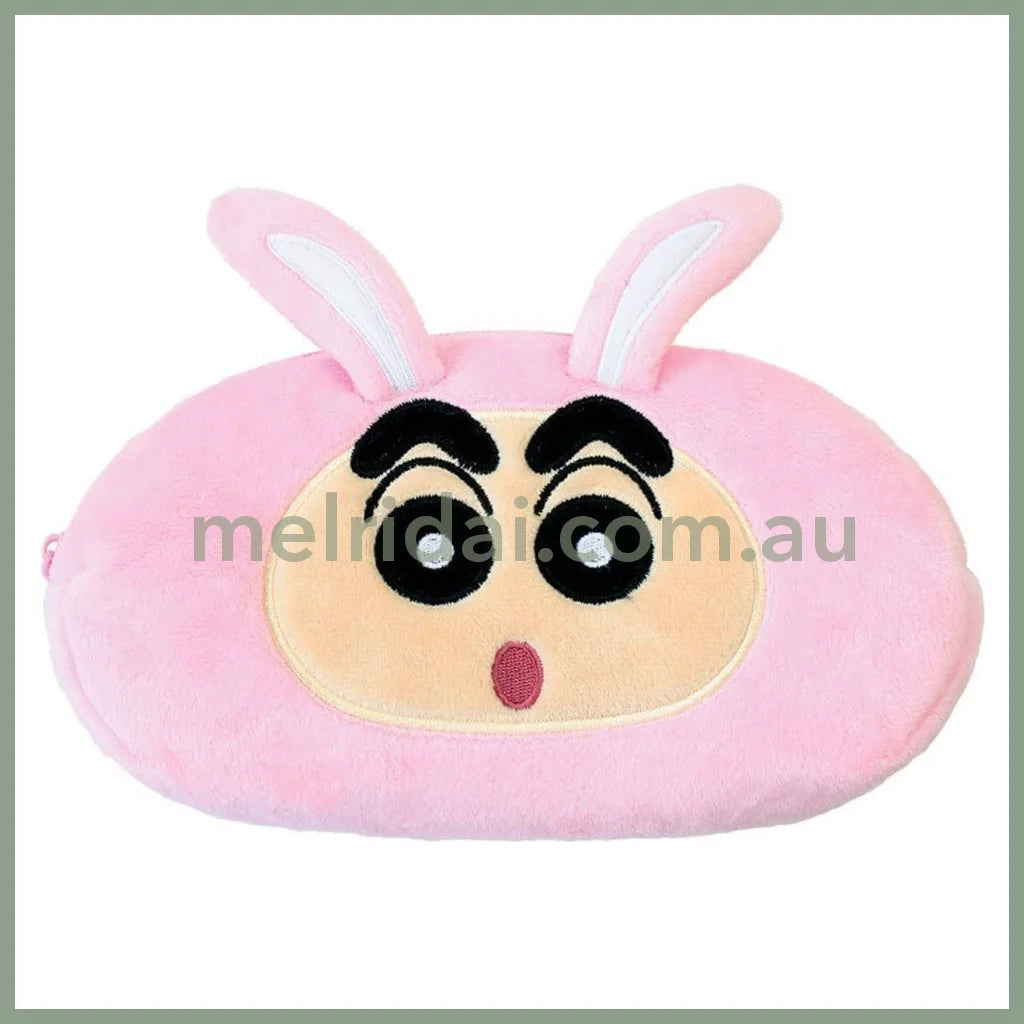 Crayon Shin-chan | Plush Face Pen Pouch 210x150x60mm (Rabbit)