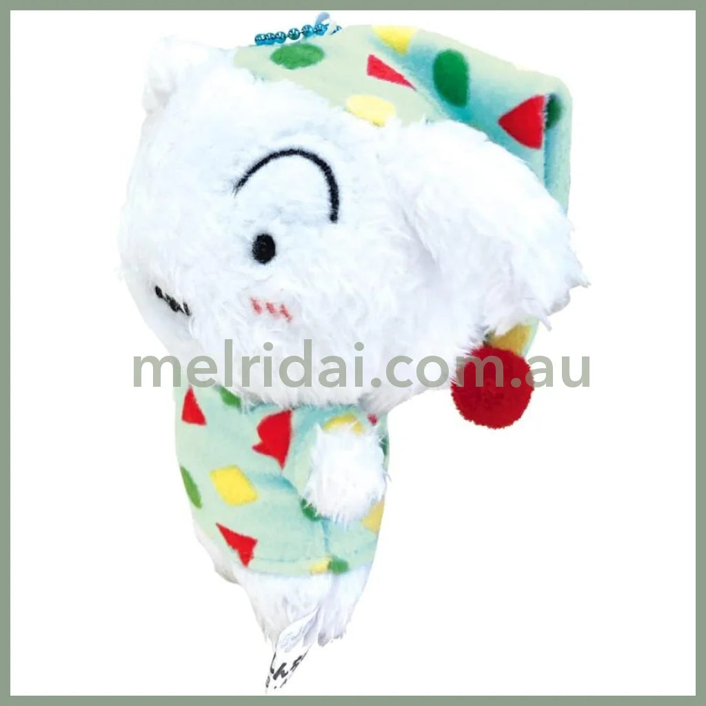 Crayon Shin-Chan | Stuffed Toy Mascot Shiro Pajamas 5.5 × 12 11Cm //