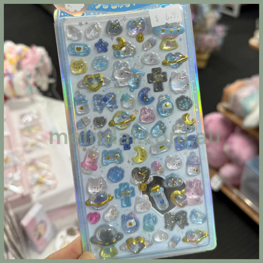 CRUX | 3D Puffy Stickers Die-cut Pop Seal H200×W95×D7mm (Blue)