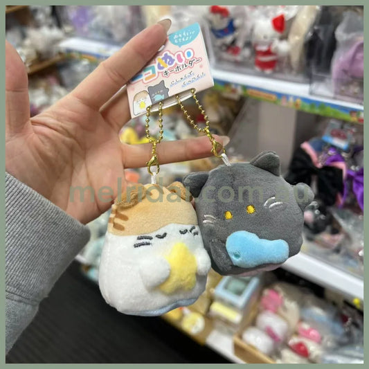 CRUX | Plush Keychain with Magnet set H140×W120×D65 (Ghost Cat)