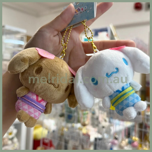 CRUX | SANRIO Cinnamoroll and My Melody Keychain Plush Mascot Holder W150×H140×D60mm