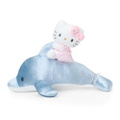 SANRIO | Hello Kitty Plush Cushion Plush Doll Plush Toy 470x270×330mm (Shiny Dolphin)