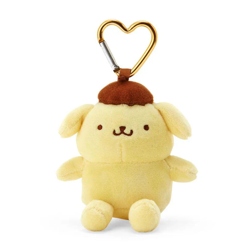 Sanrio｜Pom Pom Purin Plush Mascot Holder With Heart Carabiner About 9Cm