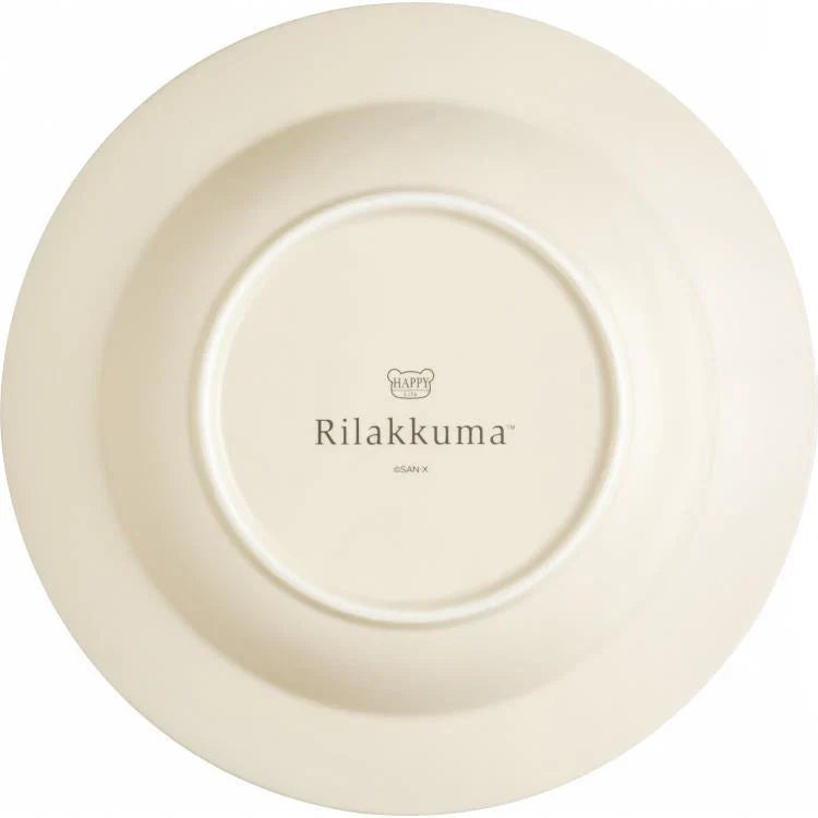 SAN-X | Rilakkuma Ceramic Pasta Curry Rice Plate Beige φ240mm (Lettering)
