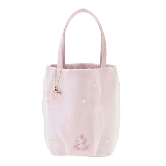 DISNEY | The Aristocats Marie Cat Tote Bag with Charm H21×W25×D9.5cm (STRAWBERRY COLLECTION)