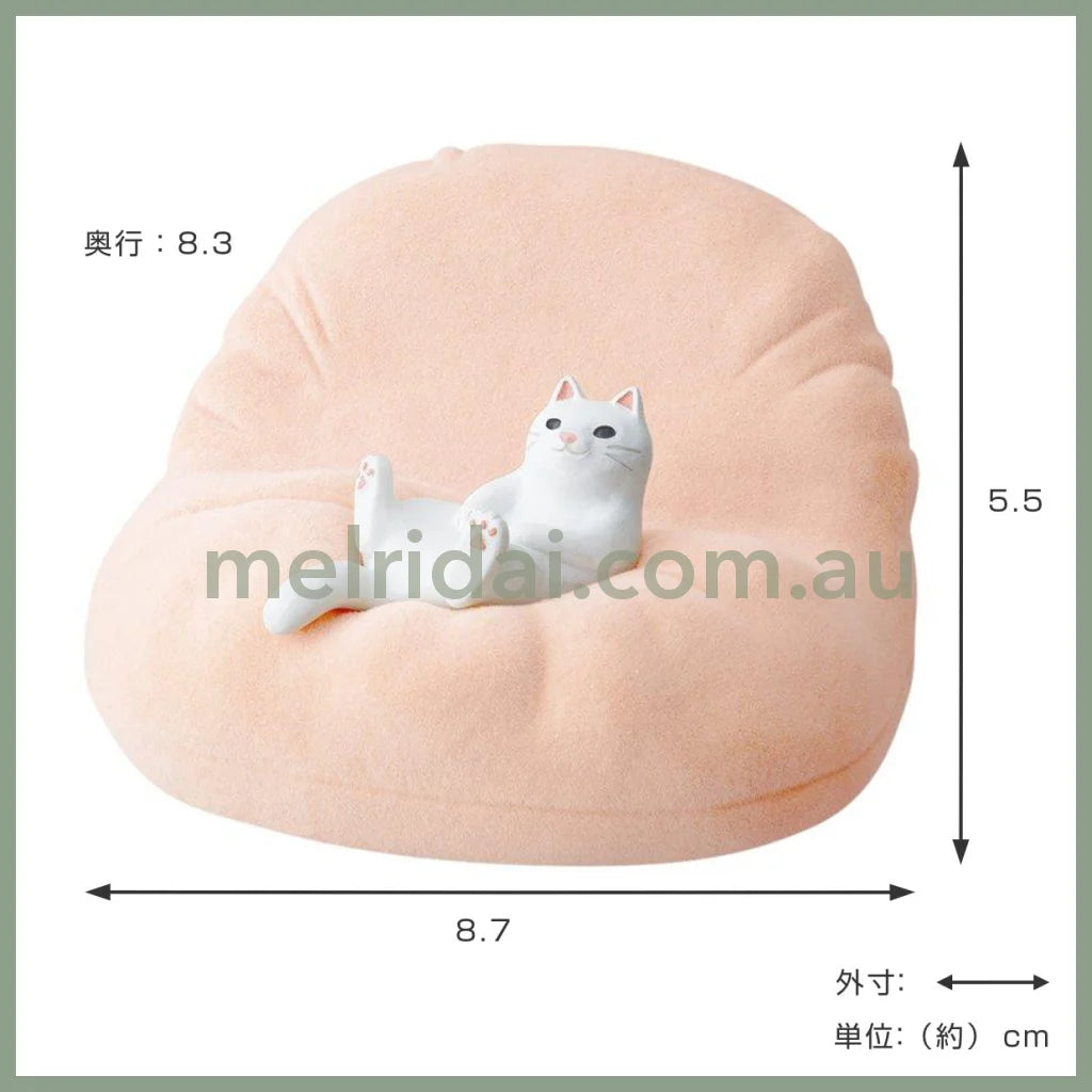 Decole | Smart Phone Stand (Relaxed Cat) 8.7×8.3×5.5Cm日式瓷器 手机支架 横放/竖放（惬意猫咪）