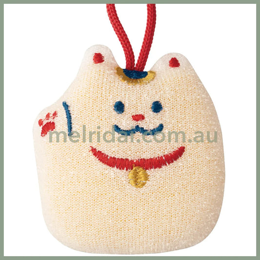 DECOLE | Sparkly Cleaning Sponge Kitchen Sponge 86x95x35mm (Lucky cat)