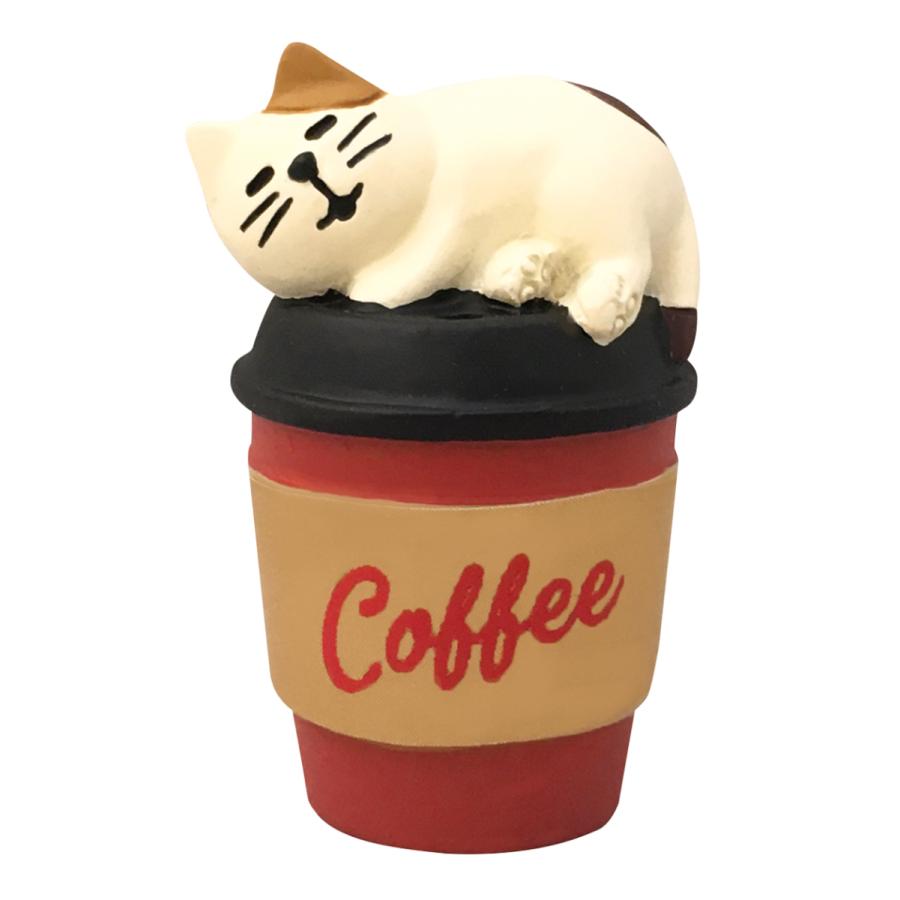 DECOLE | Concombre Yamaneko Figurine Coffee 2.8 x 4.4 x 2.4cm - 43338
