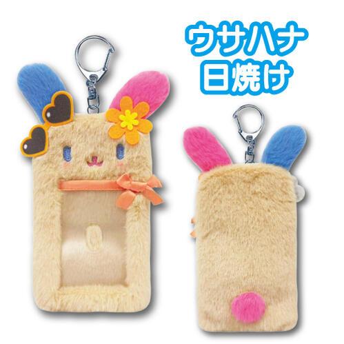 SANRIO | Usahana Soft Plush Photo Holder Card Case Keychain 90×150mm (Summer Tan Sunburned Sunglasses)