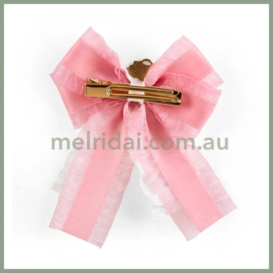 Sanrio | My Melody Hair Clip 11 X 2 13 Cm (White Strawberry Tea Time Series) 日本三丽鸥