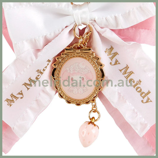 Sanrio | My Melody Keychain 11 X 1.2 19 Cm (White Strawberry Tea Time Series) 日本三丽鸥