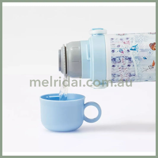 Disney｜2Way Stainless Steel Water Bottle With Pouch 570-580Ml (Frozen) 东京迪士尼