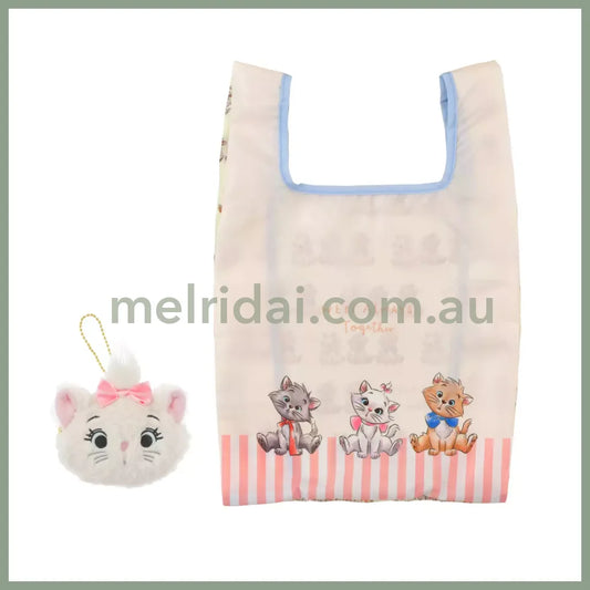 DISNEY | Aristocats Flodable Eco Bag Plush Keychain Marie Berlioz Toulouse H33×W30.5×D0.5cm (DISNEY CAT DAY 2025)