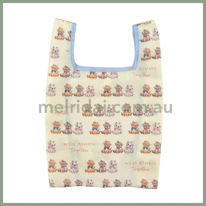 DISNEY | Aristocats Flodable Eco Bag Plush Keychain Marie Berlioz Toulouse H33×W30.5×D0.5cm (DISNEY CAT DAY 2025)