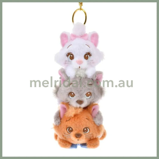 DISNEY | Aristocats Plush Keychain Mascot Holder Marie Berlioz Toulouse Cat 15×3.5×1.7cm (DISNEY CAT DAY 2025)