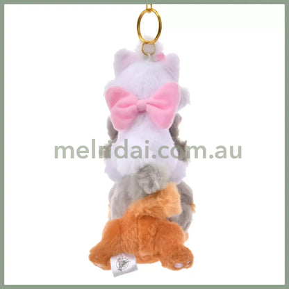 DISNEY | Aristocats Plush Keychain Mascot Holder Marie Berlioz Toulouse Cat 15×3.5×1.7cm (DISNEY CAT DAY 2025)