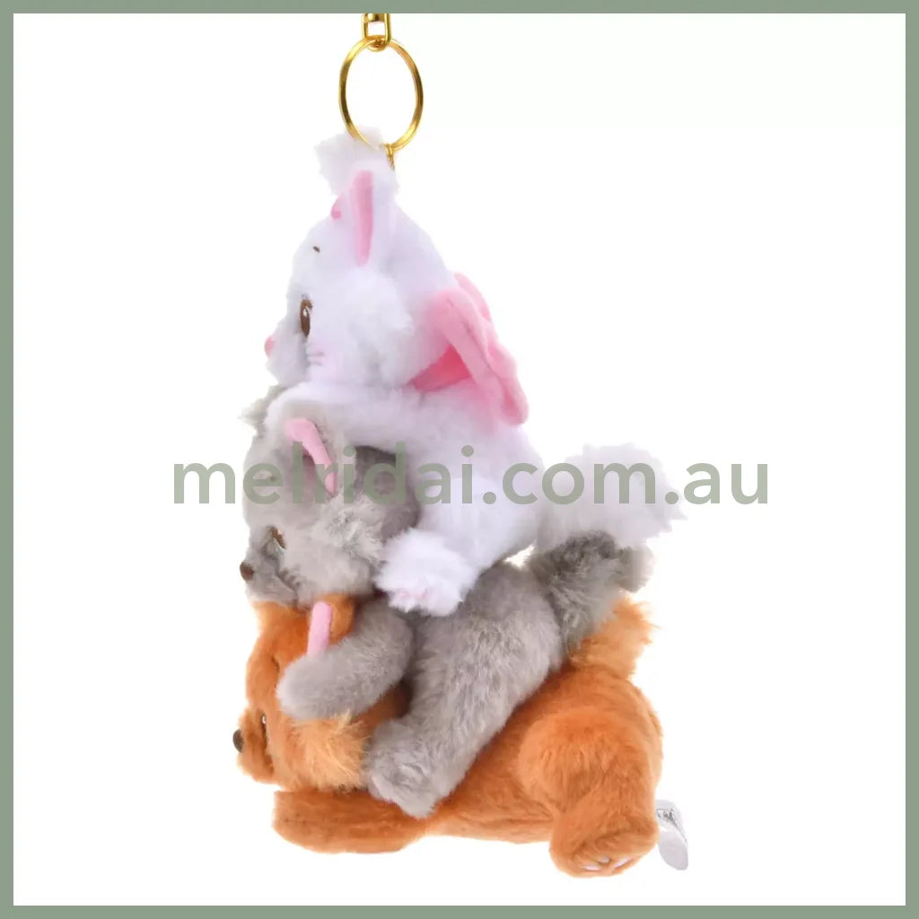 DISNEY | Aristocats Plush Keychain Mascot Holder Marie Berlioz Toulouse Cat 15×3.5×1.7cm (DISNEY CAT DAY 2025)