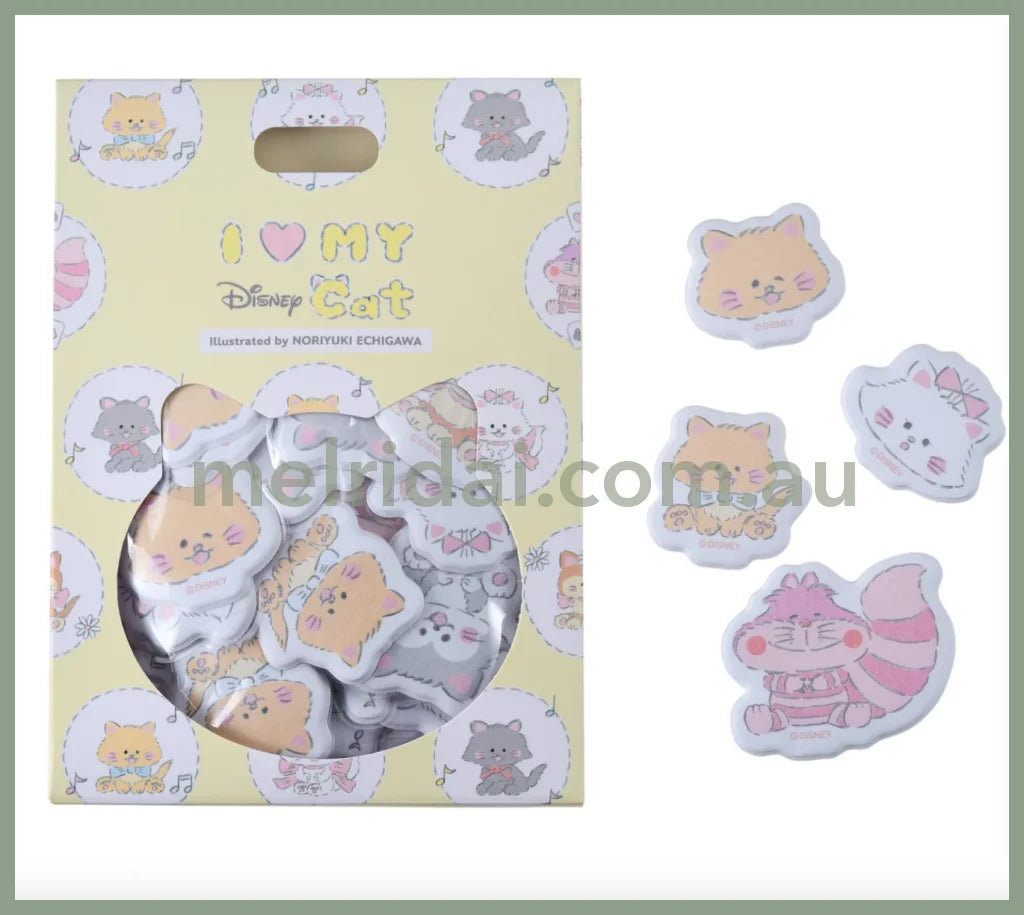 Disneycat Day 2023 Cat Character Seal/Sticker Flake 10 Types*4Pcs