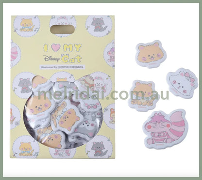 Disneycat Day 2023 Cat Character Seal/Sticker Flake 10 Types*4Pcs