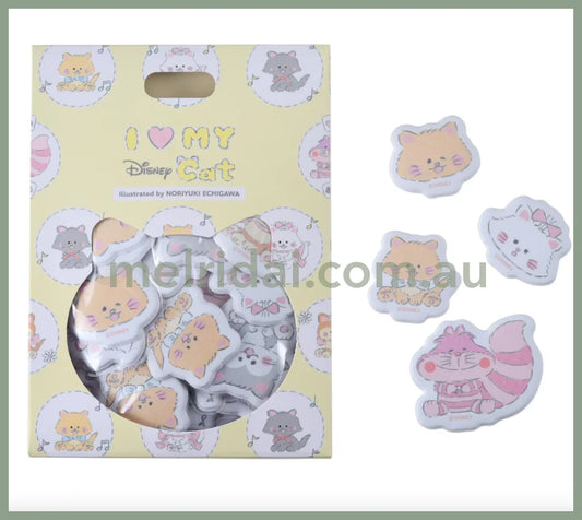 Disneycat Day 2023 Cat Character Seal/Sticker Flake 10 Types*4Pcs