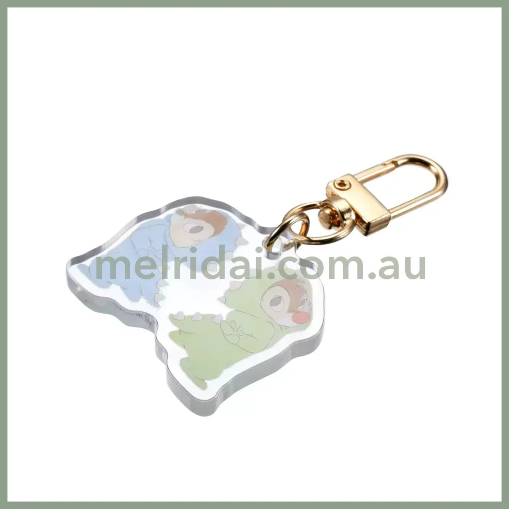 Disney | Chip & Dale ’Dinosaur Designed Pajamas’ Secret Acrylic Key Charm 6.5×5.5×1.7Cm