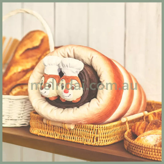 DISNEY | Reversible Blanket with Case 20.5×23×43cm (Chip & Dale: Mickey’s Bakery Roll Bread)