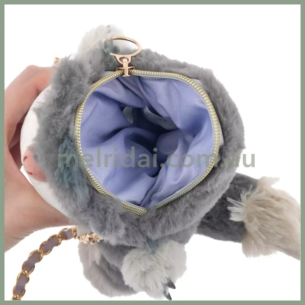 Disney | Plush Pochette Shoulder Bag 东京迪士尼 玛丽猫/路西法 毛茸茸链条斜挎包/拉链挎包