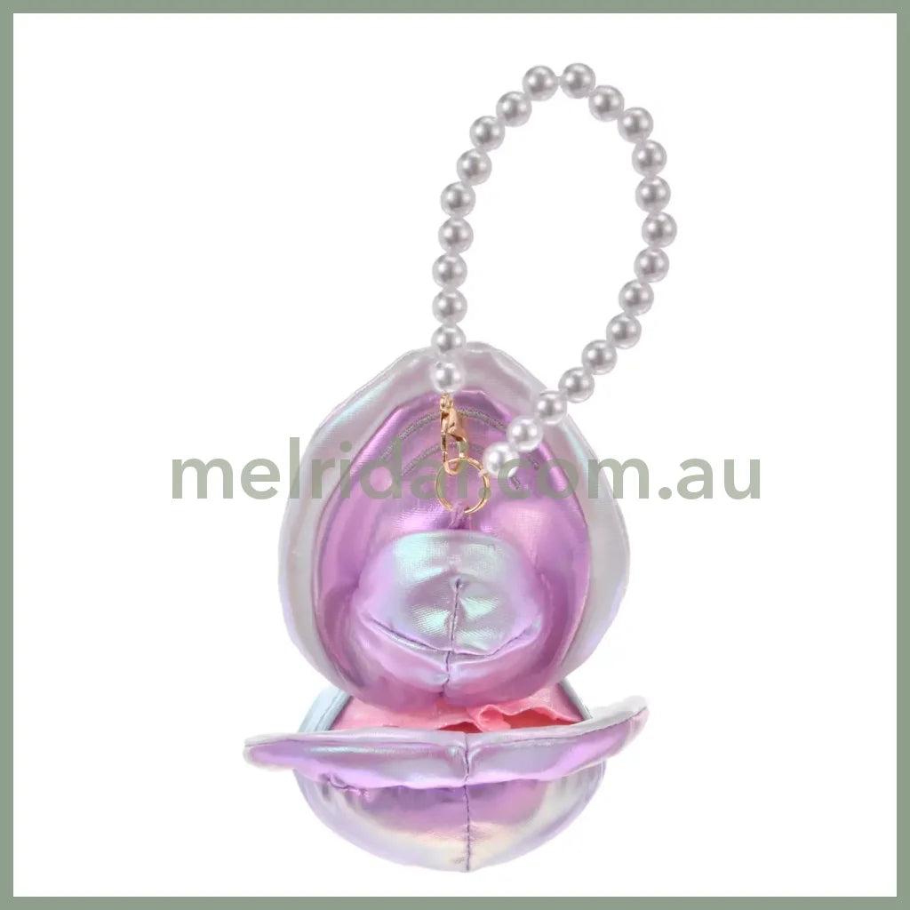 DISNEY | Curious Young Oyster Plush Keychain with Pearl Chain 15.5 x 9 x 8cm (Aurora Young Oyster)