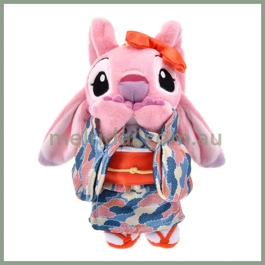 DISNEY | Kimono Angel Mascot Holder Plush Keychain Stitch and Angel 14×14×7cm Collectio (Japan Original))