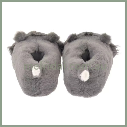 Disney | Lucifer Room Shoes Cinderella Fluffy Plush 23-25Cm Cat Day 东京迪士尼 猫咪日 路西法毛绒拖鞋/家居拖鞋