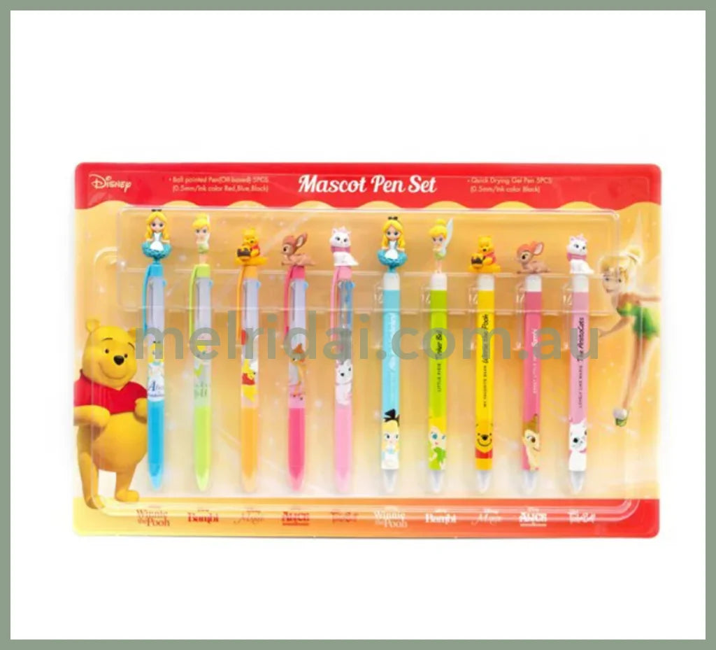 Disneymascot Ball Pointed Pen & Quick Drying Gel /// // 0.5Mm 10