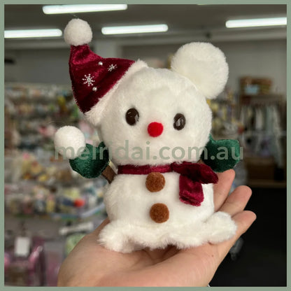 Disney | Mickey Mouse Snowman Plush Toy Urupocha-Chan 12×9×8Cm (Christmas)