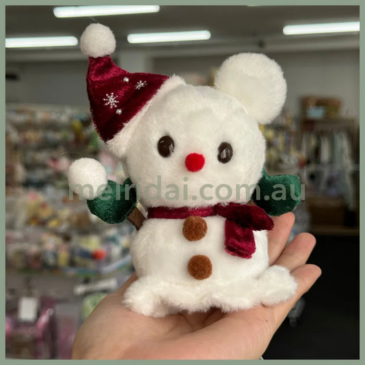 Disney | Mickey Mouse Snowman Plush Toy Urupocha-Chan 12×9×8Cm (Christmas)
