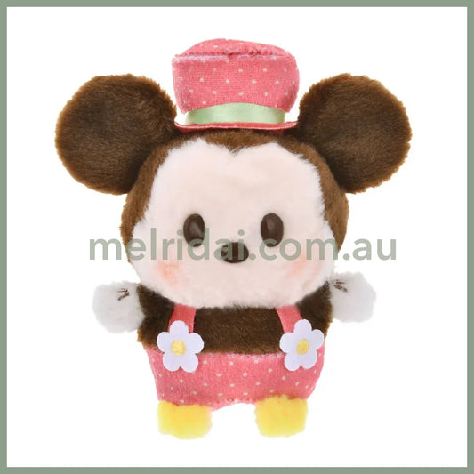 DISNEY | Mickey Mouse Urupocha-chan Plush Doll H12×W12.5×D8cm (STRAWBERRY COLLECTION)