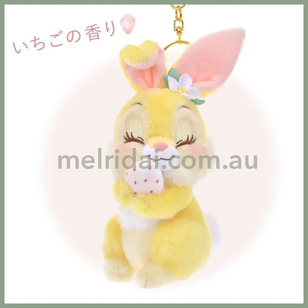 DISNEY | Miss Bunny Plush Keychain Mascot Holder H19×W8×D11cm (STRAWBERRY COLLECTION)