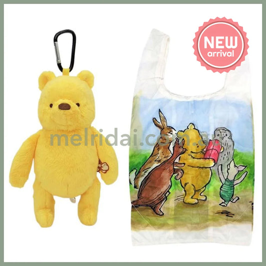 DISNEY | Plush Toy Eco Bag Shopping Bag 270x480x160mm Keychain 130x200x90mm (Bee)