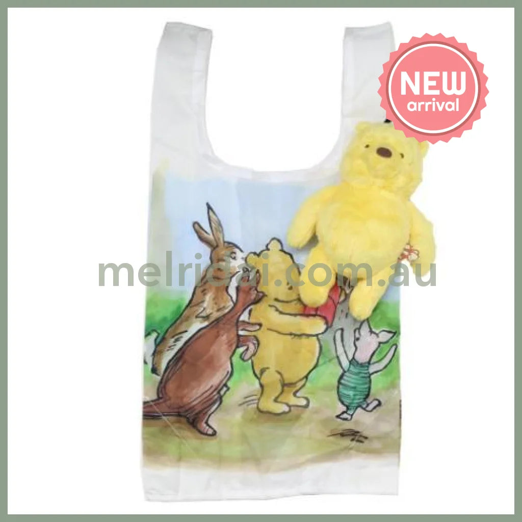 DISNEY | Plush Toy Eco Bag Shopping Bag 270x480x160mm Keychain 130x200x90mm (Bee)
