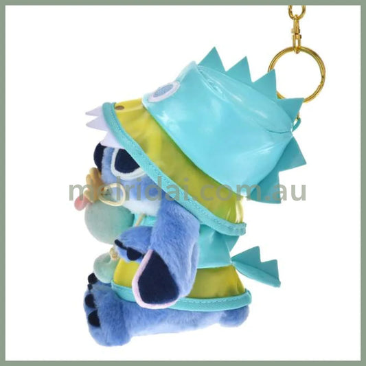 DISNEY | Rainy Season Raincoat Stitch & Scrump Mascot Holder Plush Keychain Bag Charm 15×13.5×12cm