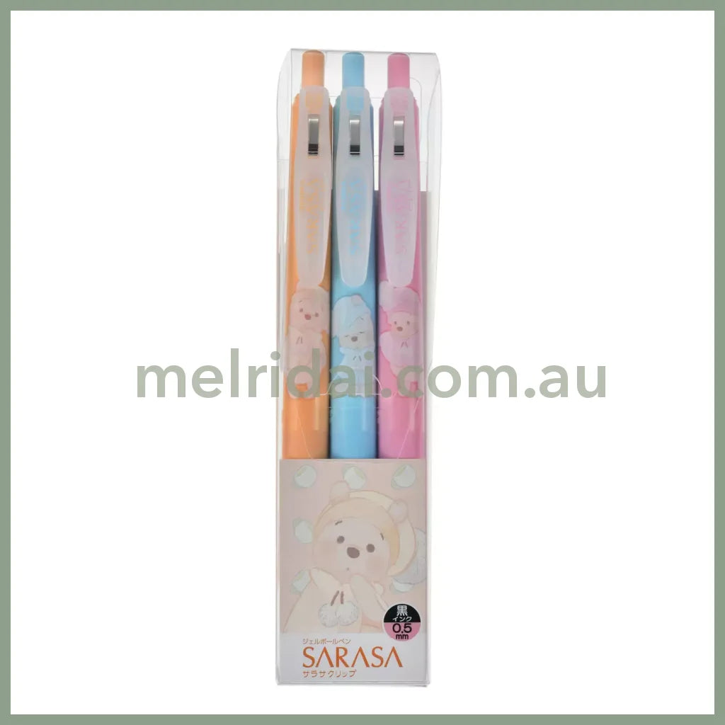Disney | Sarasa Clip Gel Pen Set Winnie The Pooh And Friends 0.5Mm (Fruit Latte Color)
