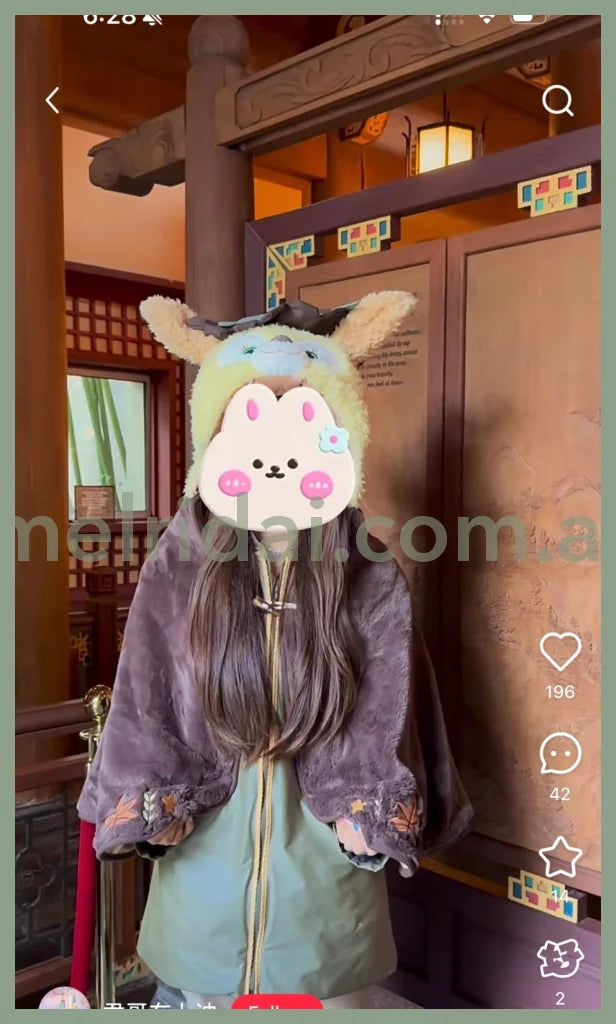 DISNEY | Shanghai Disneyland CookieAnn Blanket Fluffy Shawl (Movable ears)