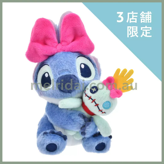 DISNEY | Stitch & Scrump Plush Keychain Mascot Holder 17.5×8.5×15cm (Ribbon Stitch)