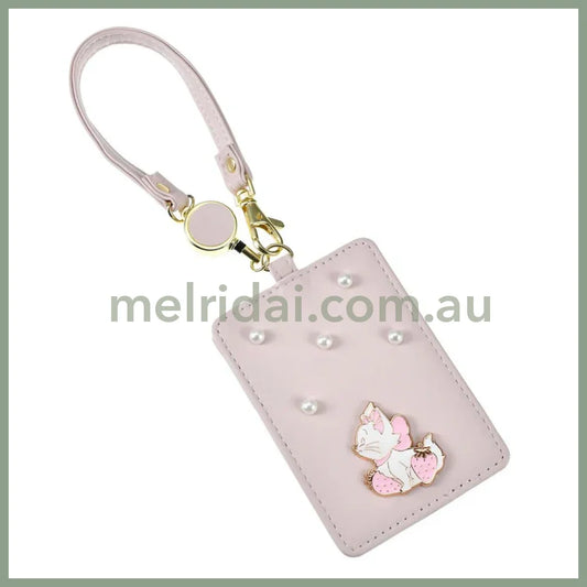 DISNEY | The Aristocats Marie Cat Pass Case with Reel H10.5×W7.2×D1cm (STRAWBERRY COLLECTION)