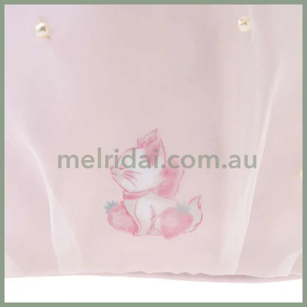 DISNEY | The Aristocats Marie Cat Tote Bag with Charm H21×W25×D9.5cm (STRAWBERRY COLLECTION)