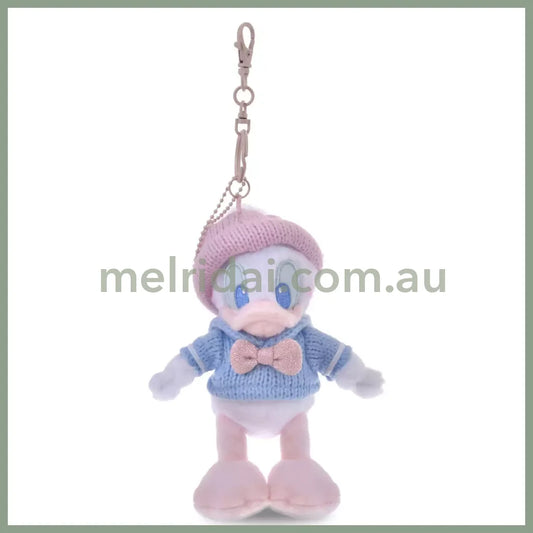 DISNEY | Tokyo Disney Store Donald Duck Plush Keychain Bag Charm Mascot 175×135x95mm (Winter Shiny Color)