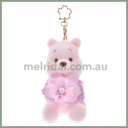 Disney | Tokyo Disney Store Winnie The Pooh Plush Keychain Mascot Holder 15×7.5×10Cm (Sakura 2025)