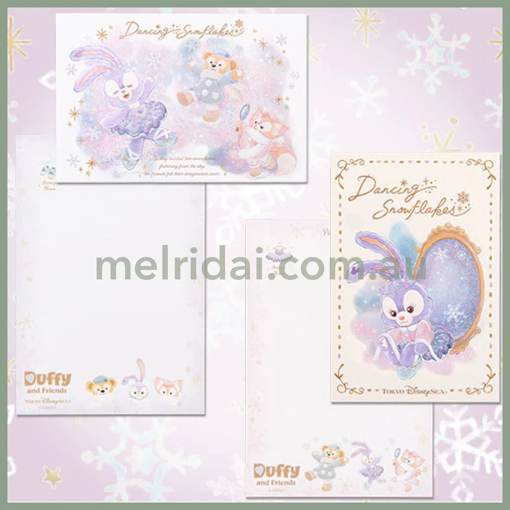 Disney | Tokyodisneysea Duffy And Friends Postcard & Sticker Set (Dancing Snow Flakes)