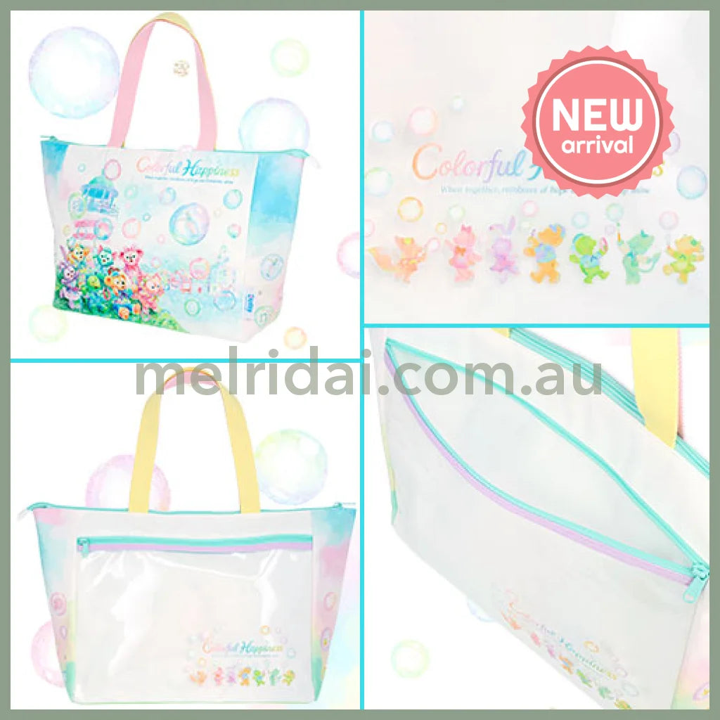 DISNEY | TokyoDisneySea Duffy and Friends Tote Bag with Display (20th Anniversary - Colorful Happiness)