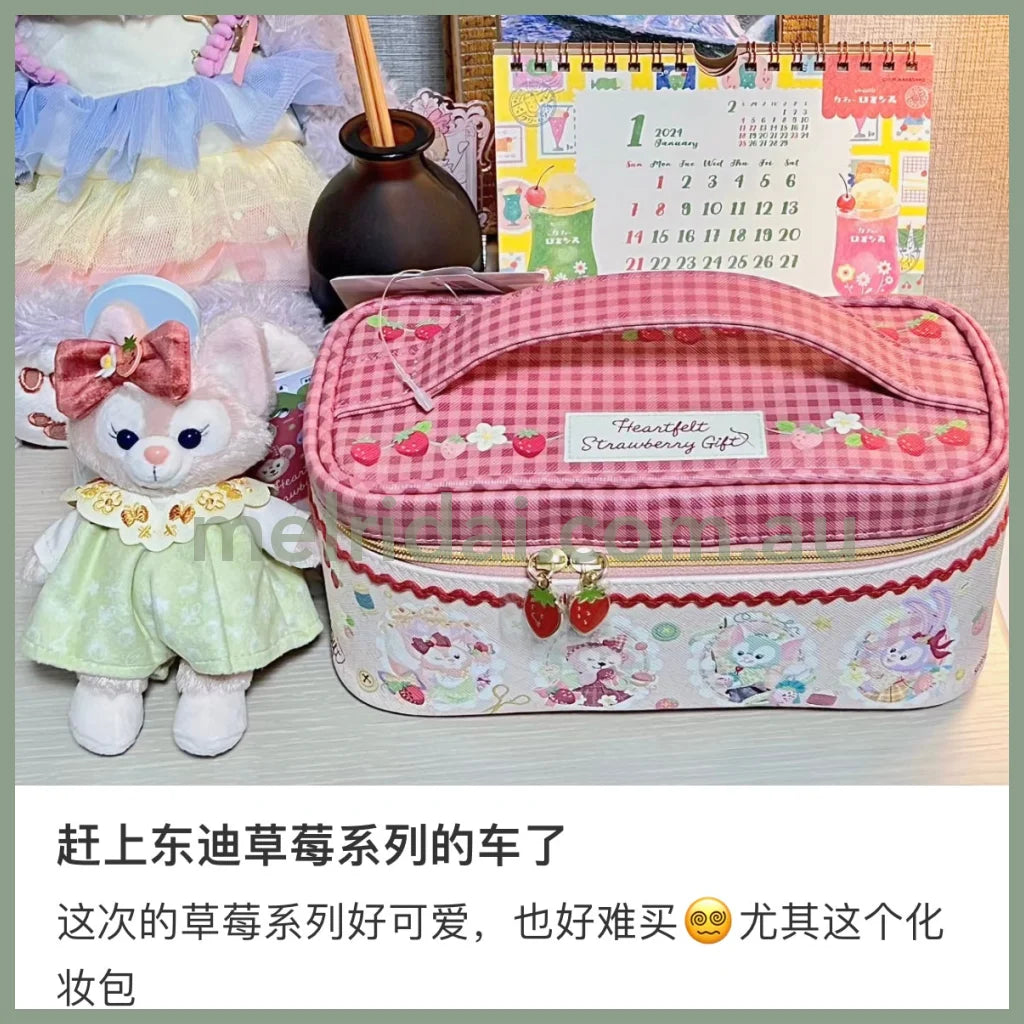 Disney | Tokyodisneysea Heartfelt Strawberry Gift Cosmetic Pouch Bag 东京迪士尼 情人节草莓限定 手提化妆包